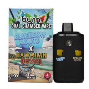 burn-extracts-dual-chamber-disposable-vape-blueberry-mojito-hawaiian-diesel-33-gram