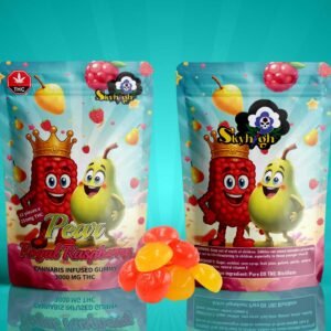 sky-high-edibles-pear-royal-raspberry-gummy-3000mg-thc