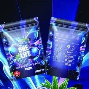 one-life-edibles-blue-raspberry-gummy-300mg-thc-indica